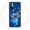 Image de Coque pour Xiaomi Poco M3 Pro Stitch neige Noël bleu Maniacase
