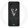 Image de Coque pour Samsung Galaxy A22 5G Vikings Série Saison 6 logo V Epée Gris Fond Noir Maniacase