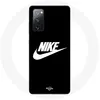 Image de Coque pour Samsung Galaxy S20 FE Nike Logo blanc fond Noir Maniacase