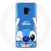 Image de Coque pour Samsung Galaxy A8 Plus Stitch mignon fond bleu Maniacase