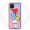 Image de Coque pour Samsung Galaxy A12 BTS Bangtan Sonyeondan BT21 Tata Chimmy Cooky Rj Koya Mang Et Shooky Fond Rose Maniacase