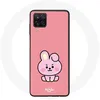 Image de Coque pour Samsung Galaxy A12 BTS Bangtan BT21 Cooky de Jungkook Fond Rose Maniacase