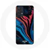 Image de Coque pour Samsung Galaxy A13 4G / A13 4G Lite Texture abstraite bleu noir rouge Maniacase