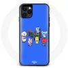 Image de Coque pour Iphone 12 Pro Max BTS BT21 Tata Chimmy Cooky Rj Koya Shooky Et Mang Jouent De la musique Fond Bleu Maniacase