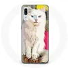 Image de Coque pour Samsung Galaxy A20e Turc de Van Chat Blanc aux yeux bleu et jaune Maniacase