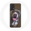 Image de Coque pour Samsung Galaxy A13 4G / A13 4G Lite Chien Pitbull Blanc gris Maniacase