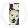 Image de Coque pour Samsung Galaxy A13 4G / A13 4G Lite Chien de Pitbull Blanc Maniacase