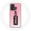 Image de Coque pour Samsung Galaxy A13 5G Blackpink Groupe de K-pop Logo Noir Rose Fond Rose Maniacase