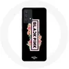 Image de Coque pour Samsung Galaxy A13 5G Blackpink Groupe de K-pop Logo Noir Rose Fond Noir Maniacase