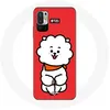 Image de Coque pour Xiaomi Poco M3 Pro BTS Bangtan Garçons BT21 RJ de Jin Fond Rouge Maniacase