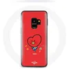 Image de Coque pour Samsung Galaxy S9 Plus BTS Bangtan Garçons BT21 TATA V Fond Rouge Maniacase