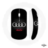 Image de Souris Sans Fil Audi Logo Métal fond noir Maniacase