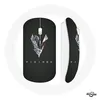 Image de Souris Sans Fil Vikings Série Saison 6 logo V Epée Gris Fond Noir Maniacase
