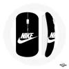 Image de Souris Sans Fil Nike Logo blanc fond Noir Maniacase