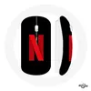Image de Souris Sans Fil Netflix Logo rouge fond noir Maniacase