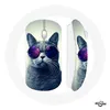 Image de Souris Sans Fil Chat Lunettes violettes Style Maniacase