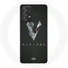 Image de Coque pour Samsung Galaxy A33 5G Vikings Série Saison 6 logo V Epée Gris Fond Noir Maniacase