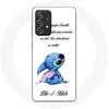 Image de Coque pour Samsung Galaxy A33 5G Lilo et Stitch Ohana Citation Blanc Maniacase