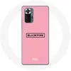 Image de Coque pour Xiaomi Redmi Note 10 Pro Blackpink Groupe de K-pop Logo Fond Rose Maniacase