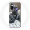 Image de Coque pour Xiaomi Redmi Note 10 Pro Chat avec Lunettes de vue violettes Maniacase