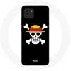 Image de Coque pour Samsung Galaxy A03 One Piece Manga Tete de Mort Fond Noir Maniacase