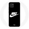 Image de Coque pour Samsung Galaxy A03 Nike Logo blanc fond Noir Maniacase