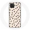 Image de Coque pour Samsung Galaxy A03 Fond de texture abstraite coeurs noirs Maniacase