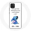 Image de Coque pour Samsung Galaxy A03 Lilo et Stitch Ohana Citation Blanc Maniacase
