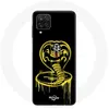 Image de Coque pour Samsung Galaxy A12 Cobra Kai Logo Jaune Fond Noir Affiche Série Maniacase