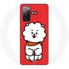 Image de Coque pour Samsung Galaxy S20 FE BTS Bangtan Garçons BT21 RJ de Jin Fond Rouge Maniacase