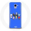 Image de Coque pour Samsung Galaxy A6 2018 BTS BT21 Tata Chimmy Cooky Rj Koya Shooky Et Mang Jouent De la musique Fond Bleu Maniacase