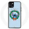 Image de Coque pour Iphone 13 Stitch neige joyeux Noël bleu Maniacase