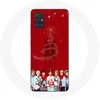 Image de Coque pour Samsung Galaxy A51 4G BTS Bangtan Garçons Fond Rouge Cadeau de Noël 2023 Maniacase
