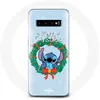 Image de Coque pour Samsung Galaxy S10 Stitch neige joyeux Noël bleu Maniacase