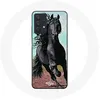 Image de Coque pour Samsung Galaxy A32 5G Cheval Noir De La Race Frisonne Maniacase