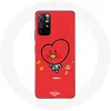Image de Coque pour Xiaomi Redmi Note 11s 5G BTS Bangtan Garçons BT21 TATA V Fond Rouge Maniacase