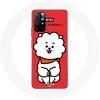 Image de Coque pour Xiaomi Redmi Note 11s 5G BTS Bangtan Garçons BT21 RJ de Jin Fond Rouge Maniacase
