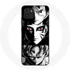 Image de Coque pour Samsung Galaxy A03 Sangoku Naruto Luffy one piece Dragon Ball Z fond noir et blanc anime manga Maniacase