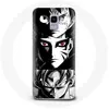 Image de Coque pour Samsung Galaxy J6 2018 Sangoku Naruto Luffy one piece Dragon Ball Z fond noir et blanc anime manga Maniacase