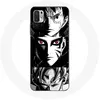 Image de Coque pour Xiaomi Redmi Note 10 5G Sangoku Naruto Luffy one piece Dragon Ball Z fond noir et blanc anime manga Maniacase