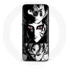 Image de Coque pour Samsung Galaxy S6 Sangoku Naruto Luffy one piece Dragon Ball Z fond noir et blanc anime manga Maniacase