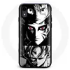Image de Coque pour Iphone XR Sangoku Naruto Luffy one piece Dragon Ball Z fond noir et blanc anime manga Maniacase