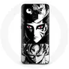 Image de Coque pour Samsung Galaxy A8 Plus Sangoku Naruto Luffy one piece Dragon Ball Z fond noir et blanc anime manga Maniacase