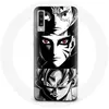 Image de Coque pour Samsung Galaxy A70 Sangoku Naruto Luffy one piece Dragon Ball Z fond noir et blanc anime manga Maniacase
