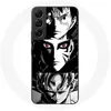 Image de Coque pour Samsung Galaxy S22 Sangoku Naruto Luffy one piece Dragon Ball Z fond noir et blanc anime manga Maniacase
