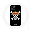 Image de Coque pour Iphone 14 One Piece Manga Tete de Mort Fond Noir Maniacase