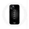 Image de Coque pour Iphone 14 Plus Audi Logo cache moyeu fond noir Maniacase