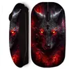 Image de Souris noir Sans Fil Loup noir feu rouge