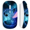 Image de Souris blanc sans Fil Stitch bleu frand bleu