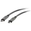 Image de C2G 0.9m (3ft) USB C Cable - USB 3.1 (3A) - M/M USB Type C Cable - Black - Câble USB - 24 pin USB-C (M) pour 24 pin USB-C (M) - USB 3.1 Gen 1 - 3 A - 90 cm - noir